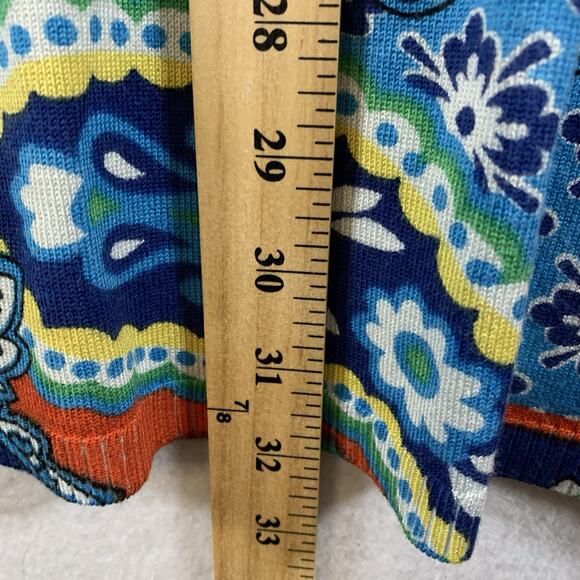Joseph A Womens Colorful Paisley Knit Top Sz 3X Office Statement Boho Soft Comfy - Picture 9 of 14